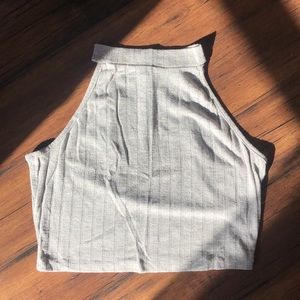 Charlotte Russe ribbed cropped tank top